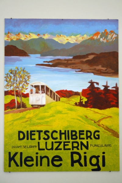 Painting of a travel poster