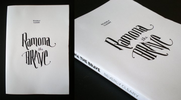 Hand-lettered book cover